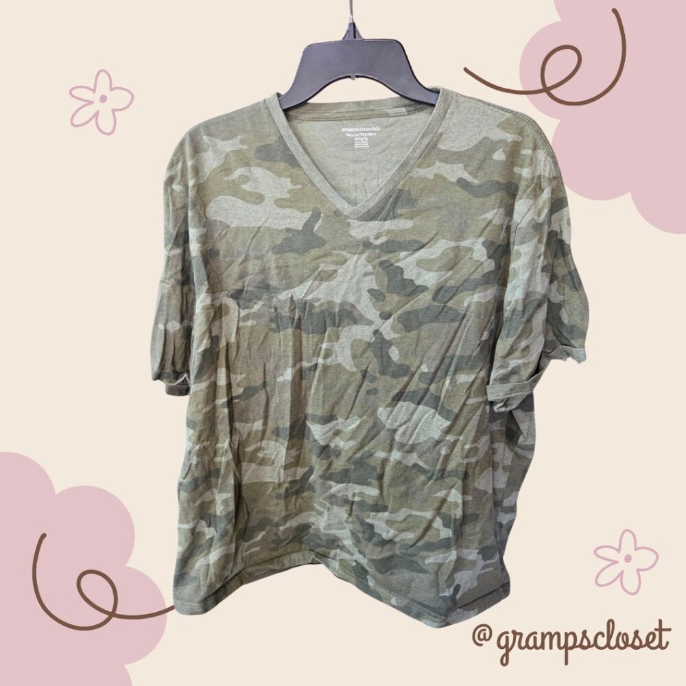 Camo V-Neck Tee